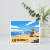 Virginia Beach Postkarte (Stehend Vorderseite)