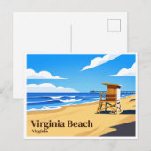 Virginia Beach Postkarte (Vorne/Hinten)