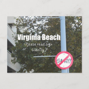 Virginia Beach Profanity Signs Postkarte