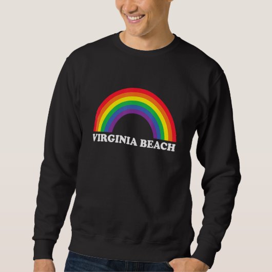 Virginia Beach Rainbow LGBTQ Gay Pride Lesbians Qu Sweatshirt (Vorderseite)