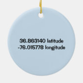 Virginia Beach Round Ornament (Hinten)