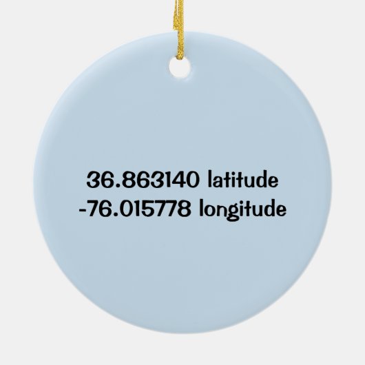 Virginia Beach Round Ornament (Hinten)