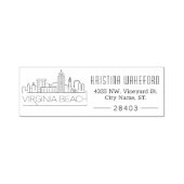 Virginia Beach | Selbstfarbige Briefmarke der benu Permastempel (Design)