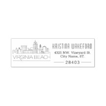 Virginia Beach | Selbstfarbige Briefmarke der benu