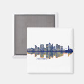 Virginia Beach Skyline Magnet (Vorderseite/Rückseite)