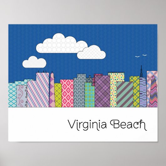 Virginia Beach Skyline Poster (Vorne)