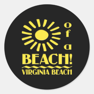 Virginia Beach Souvenir Sun Beaches Runder Aufkleber