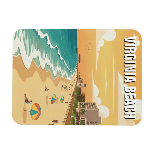 Virginia Beach Travel Magnet (Horizontal)