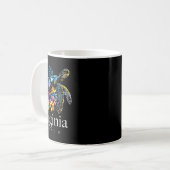 Virginia Beach Turtle Scuba Diving Surfer Souv Kaffeetasse (Vorderseite Links)