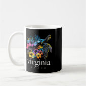 Virginia Beach Turtle Scuba Diving Surfer Souv Kaffeetasse (Links)