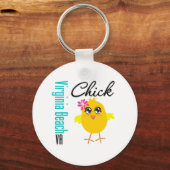 Virginia Beach VA Chick Schlüsselanhänger (Vorderseite)