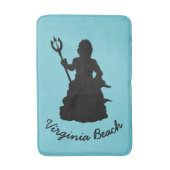 Virginia Beach, VA Neptune Statue Ocean Nautical Badematte (Vorderseite Vertikal)