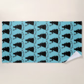 Virginia Beach VA Ocean Blue Neptune Statue Strandtuch (Vorderseite)