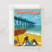 Virginia Beach, VA Postkarte (Vorne/Hinten)