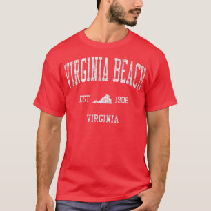 Virginia Beach VA T - Shirt Vintages Sportdesign