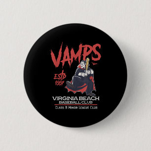 Virginia Beach Vamps Mini League Retro Baseball T Button