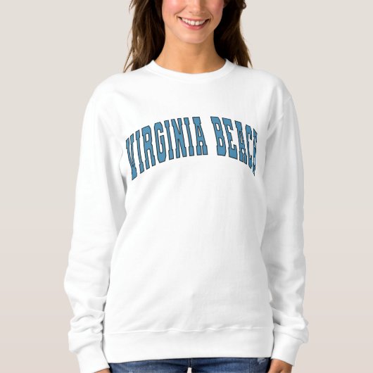 Virginia Beach Vintag Varsity Uni Style Sweet Sweatshirt (Vorderseite)