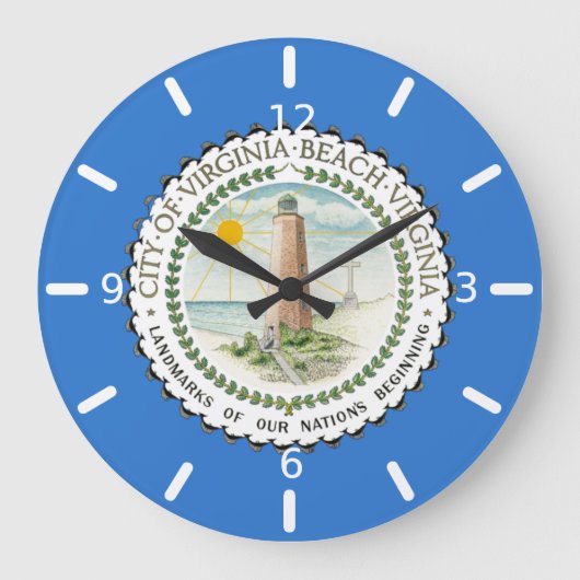 Virginia Beach (Virginia) Flagge Große Uhr (Vorderseite)