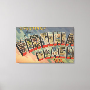 Virginia Beach, Virginia - Große Briefmarkenszenen Leinwanddruck