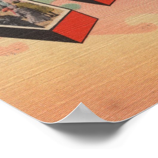 Virginia Beach, Virginia - Große Briefmarkenszenen Poster (Ecke)