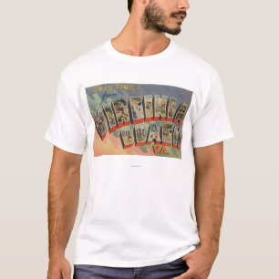 Virginia Beach, Virginia - große Buchstabe-Szenen T-Shirt
