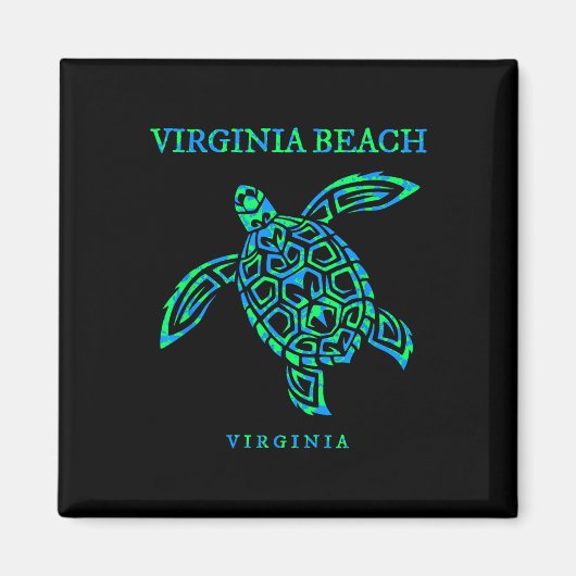 Virginia Beach Virginia Sea Turtle Vacation Souven Magnet (Vorne)