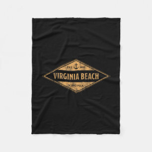 Virginia Beach Virginia Souvenir Urlaub Vintage  Fleecedecke