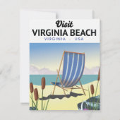Virginia Beach Virginia USA Reiseplakat (Rückseite)