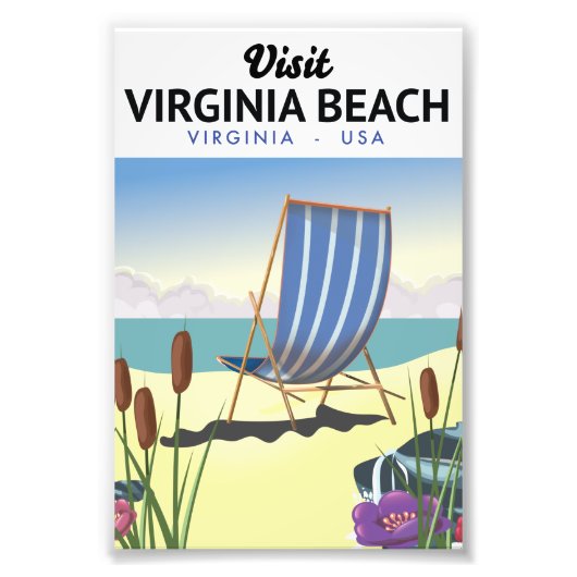 Virginia Beach Virginia USA Reiseplakat Fotodruck (Vorne)