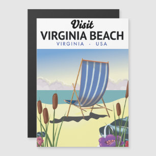Virginia Beach Virginia USA Reiseplakat Magnetkarte