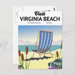 Virginia Beach Virginia USA Reiseplakat Postkarte