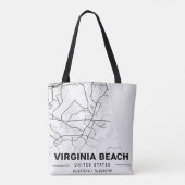 Virginia Beach Virginia USA Reiseplan Tasche (Rückseite)