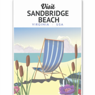 Virginia Beach Virginia USA Reiseposter Aufkleber