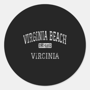 Virginia Beach Virginia Va Vintage Runder Aufkleber