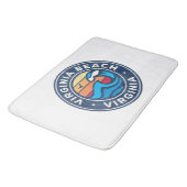 Virginia Beach Virginia VA Vintage Wasserwaves Badematte (Schrägansicht)