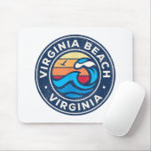 Virginia Beach Virginia VA Vintage Wasserwaves Mousepad (Mit Mouse)