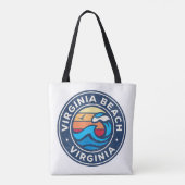 Virginia Beach Virginia VA Vintage Wasserwaves Tasche (Rückseite)