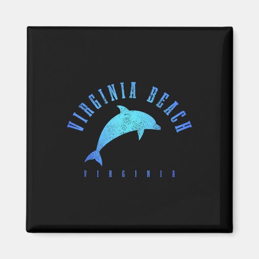 Virginia Beach Virginia Vintag Dolphin Holiday Magnet (Vorne)
