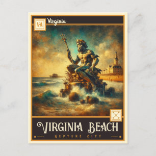 Virginia Beach, Virginia Vintage Postkarte