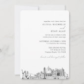 Virginia Beach Wedding Elegante Skyline Einladung (Vorderseite)