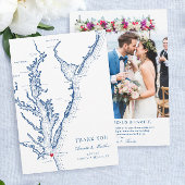 Virginia Beach Wedding Flat Dankeskarte