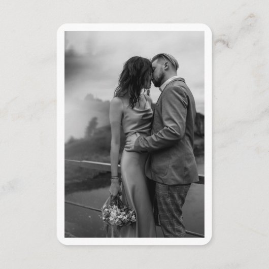 Virginia Beach Wedding Modern Details QR Code Begleitkarte (Rückseite)