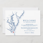 Virginia Beach Wedding Willkommen und Tour Dankeskarte (Vorderseite)