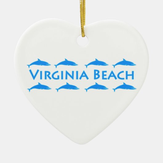Virginia- Beachdelphin-Logo Keramikornament (Vorne)