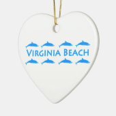 Virginia- Beachdelphin-Logo Keramikornament (Links)