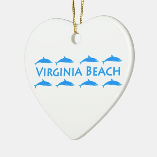 Virginia- Beachdelphin-Logo Keramikornament (Links)