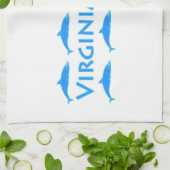 Virginia- Beachdelphin-Logo Küchentuch (Gefaltet)