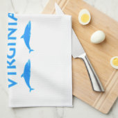 Virginia- Beachdelphin-Logo Küchentuch (Viertel Falte)