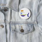 Virginia- Beachmeerjungfrau rund Button (Beispiel)