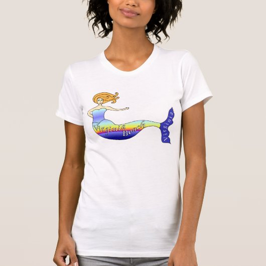 Virginia- Beachmeerjungfrau T-Shirt (Vorderseite)